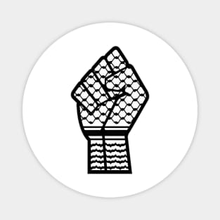 Keffiyeh Black Power Fist - Right Side - Front Magnet